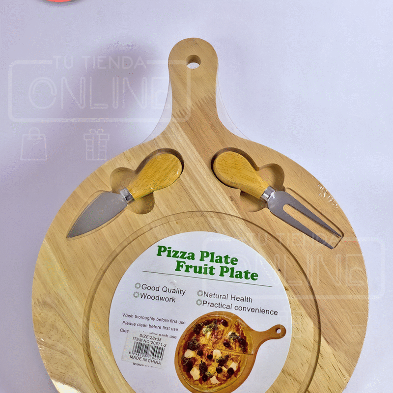 Inicio plato para servir pizza