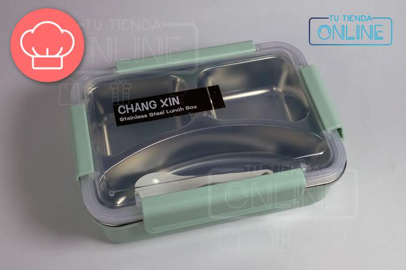 lonchera acero inoxidable con tapadera