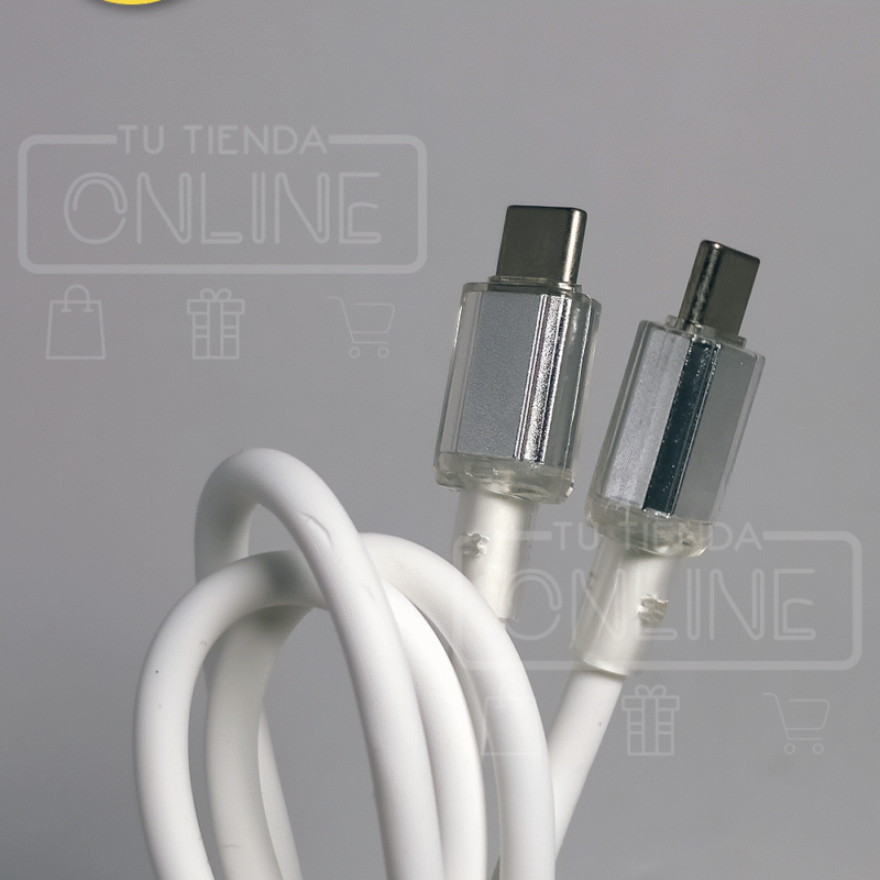 Inicio cable de carga con luz led cable silicon